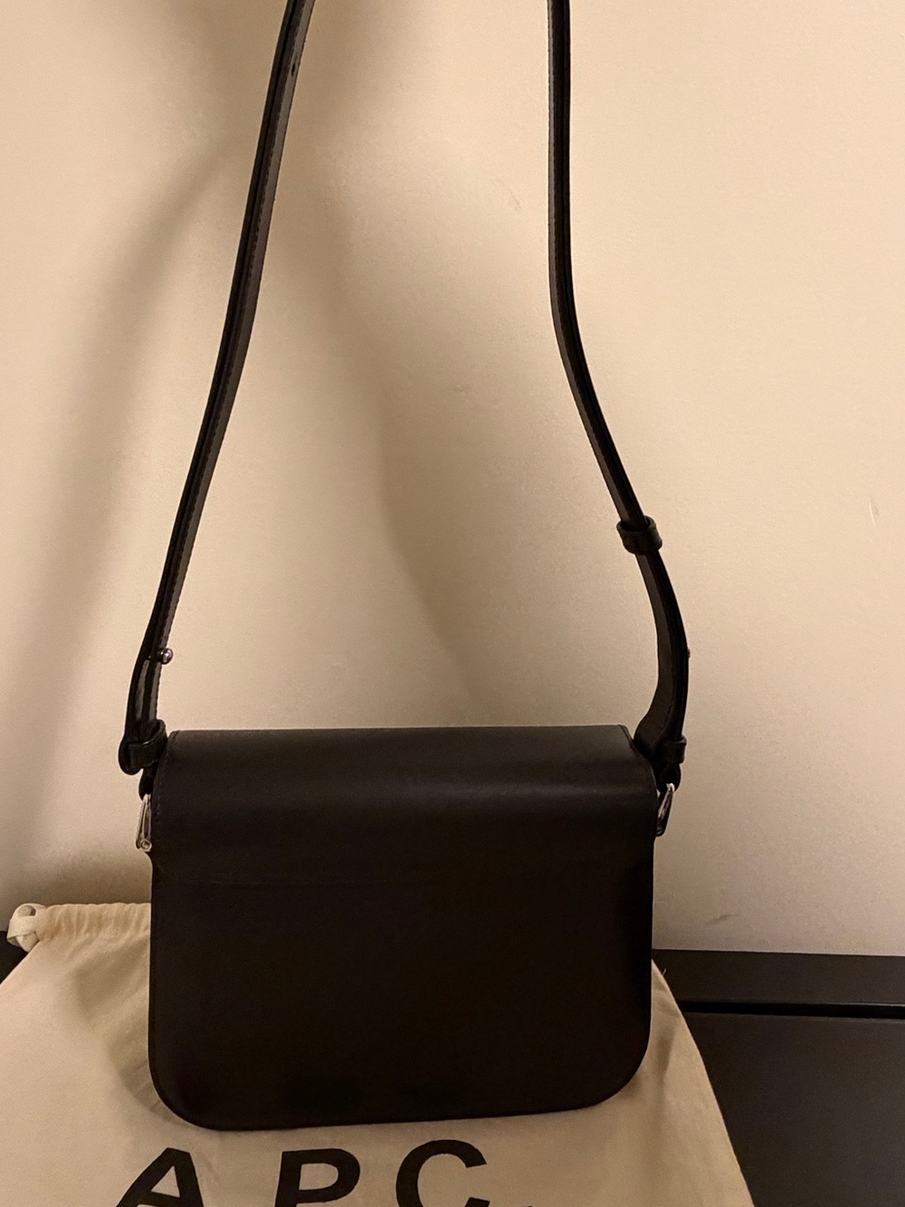 A.P.C. Grace Black Leather Crossbody with Gold & Silver Accents authentic - Picture 10 of 10